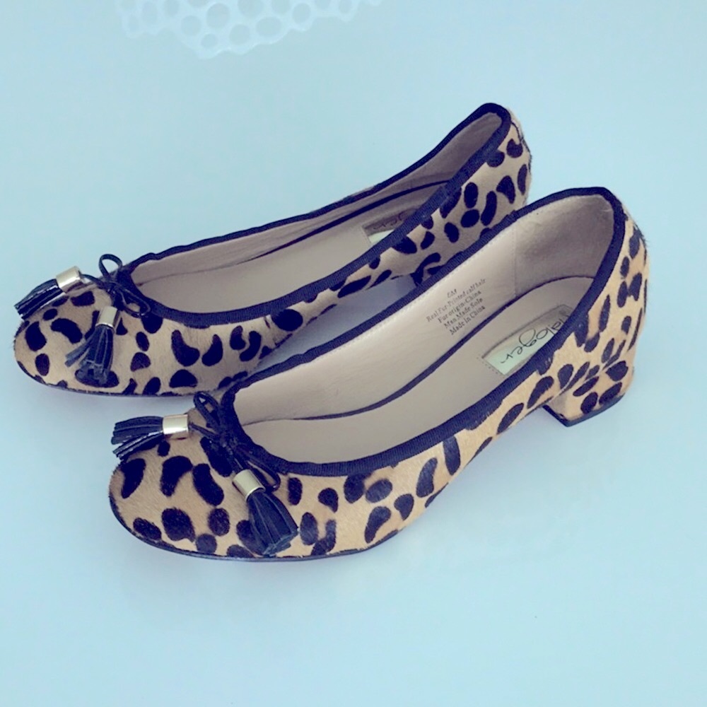 Halogen animal print calf hair pumps . Low heel.size 8 . Round toe. New WT.